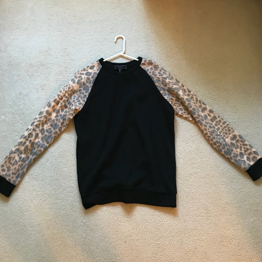 Men’s Cheetah Print Crew Neck Sweater